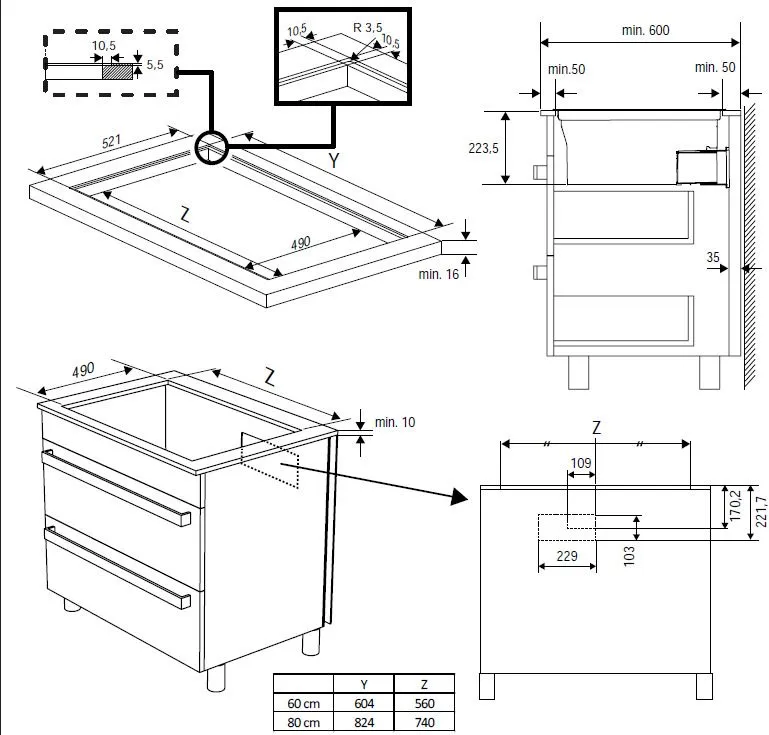 Варочная панель Grundig GIEH 834480 P индукционная, 80 см, 4 конфорки, 7400 Вт, расширение зоны нагрева, быстрый нагрев, сенсорное управление, таймер, блокировка от детей, черный, 7400 Вт, фото 4