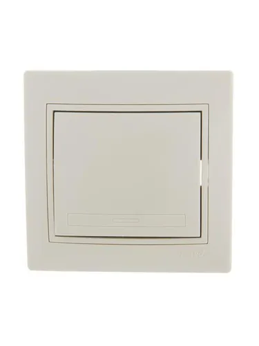 Lezard Mira Крем-Крем Выключатель 1-клавишный скрытая установка (858606) 701-0303-100 - 1 шт
