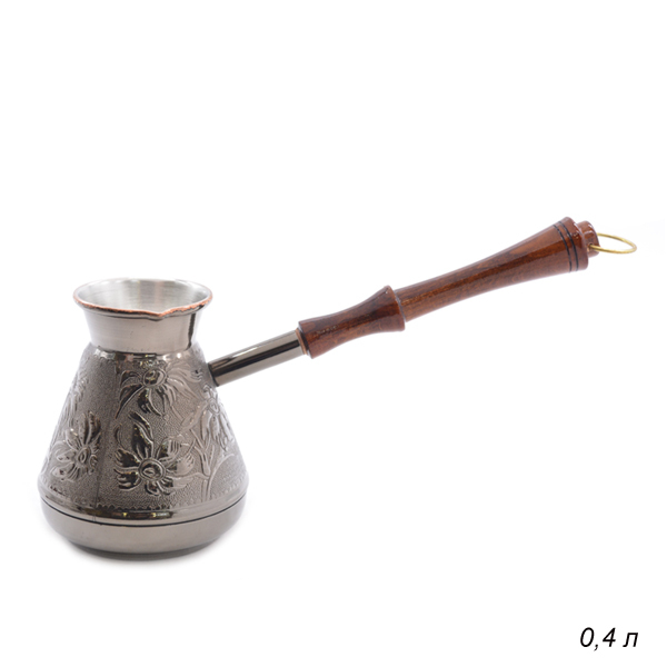 Турка для кофе медная, 0,4 л. Ромашка. Турка для кофе медная, 0,4 л. Ромашка.