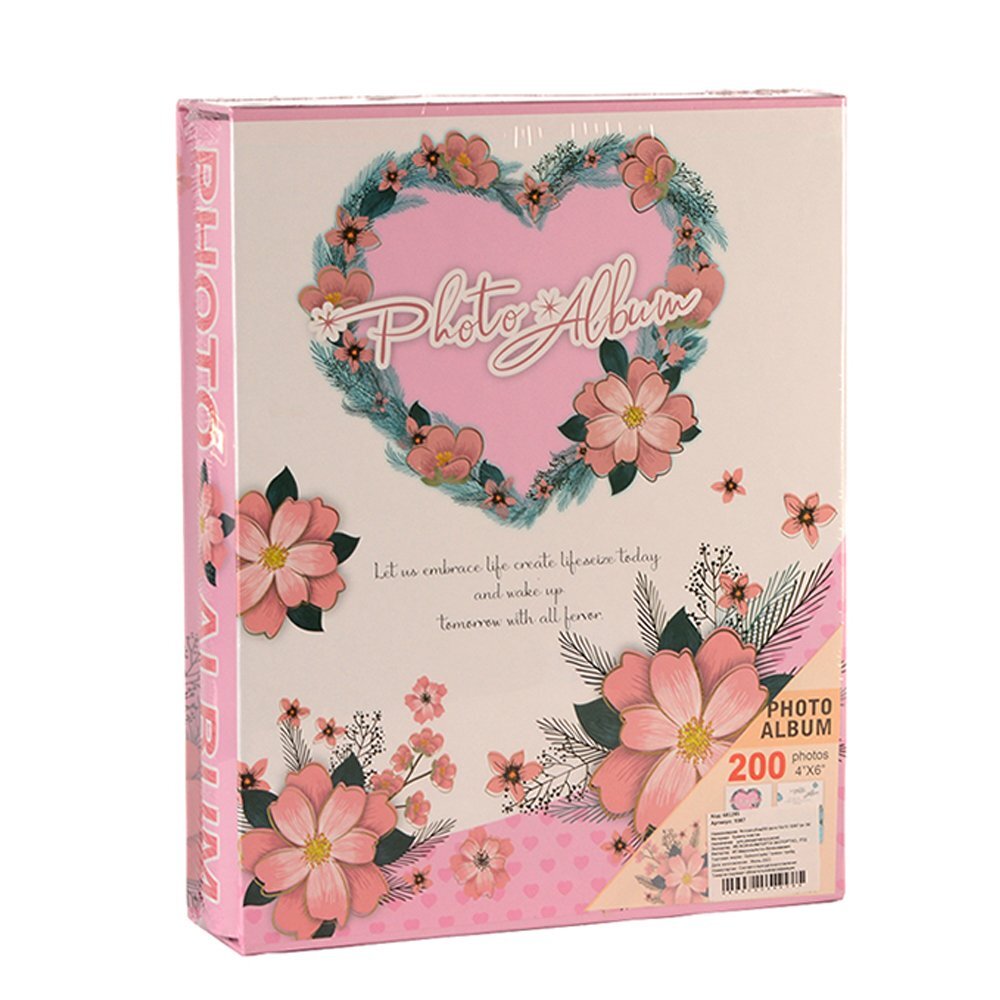 Фотоальбом на 200 фото 10 х 15 см, розовый, 9387 Фотоальбом на 200 фото 10 х 15 см, розовый, 9387