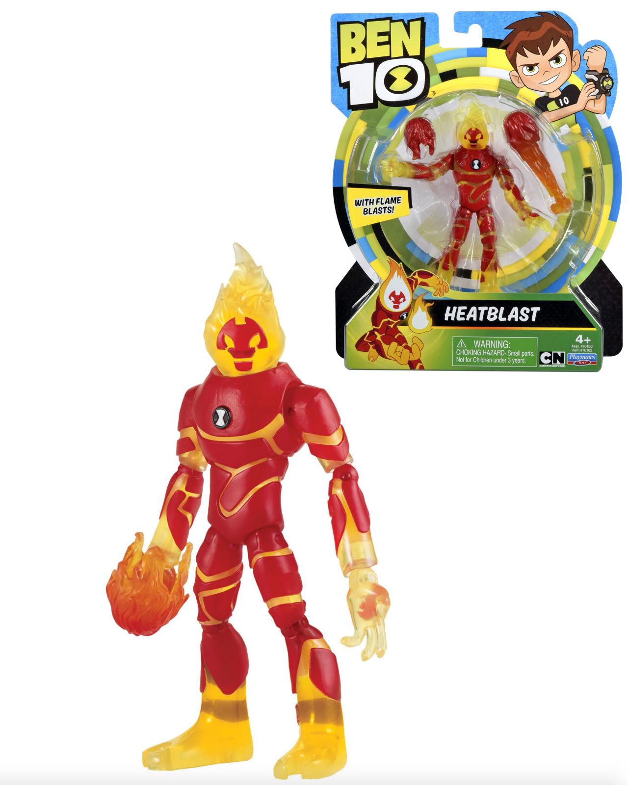 Фигурка Бен 10 Человек-Огонь Ben 10 Heatblast 76102 купить на OZON