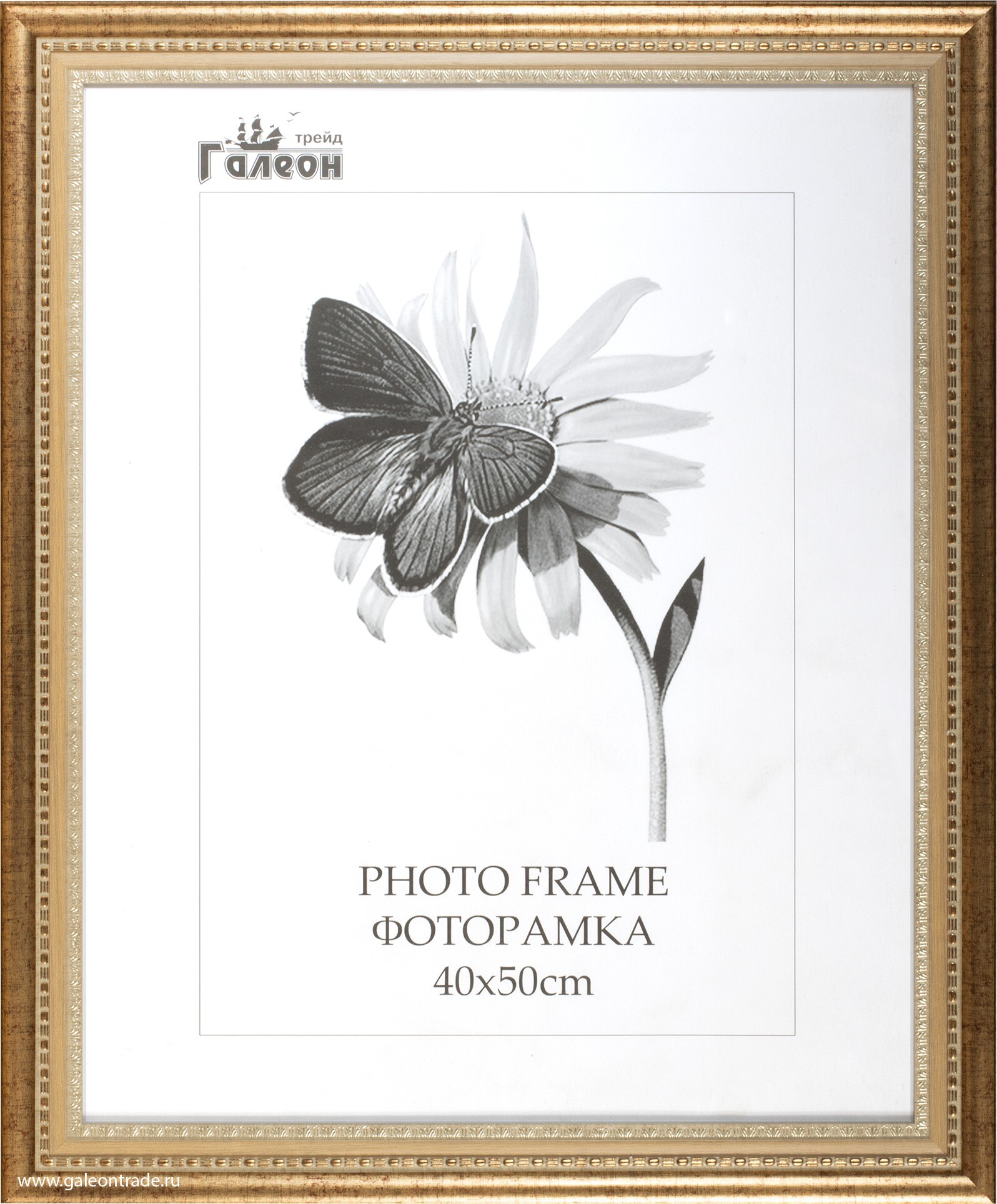 Фоторамка пластиковая 40 х 50 см, бронза