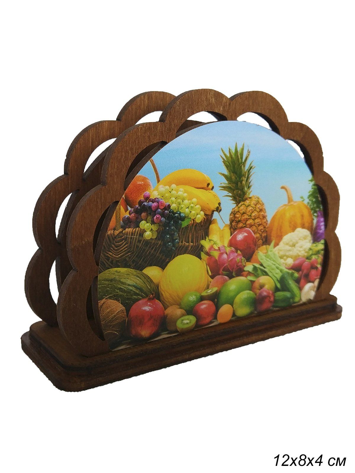 Салфетница Фрукты, цветная.