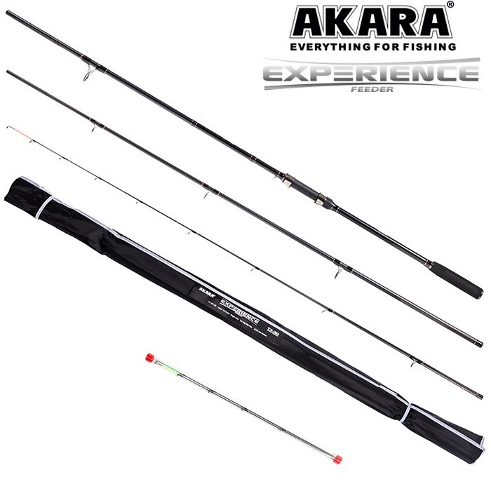 Удилище штекерное угольное фидерное 3 колена Akara Experience Feeder TX-30 (50-100-150) 3,9 м