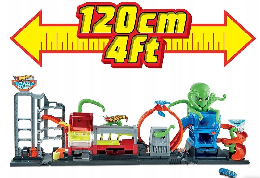 Набор Hot Wheels Мега Автомойка Атака Осьминога трек + машинка - купить ...