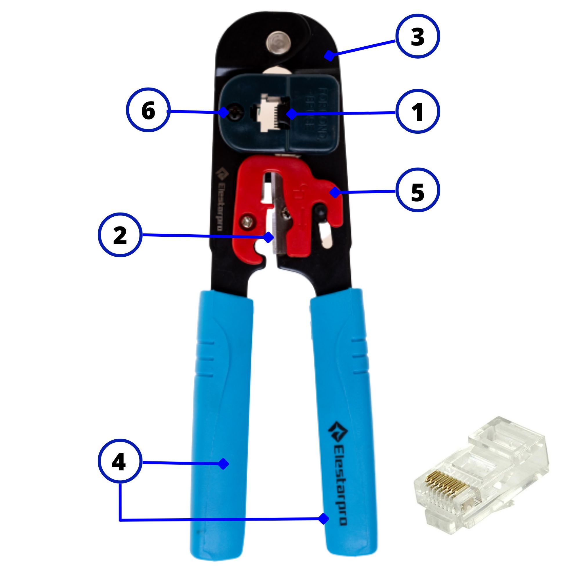 Кримпер для обжима интернет кабеля RJ45 - купить с доставкой по ...