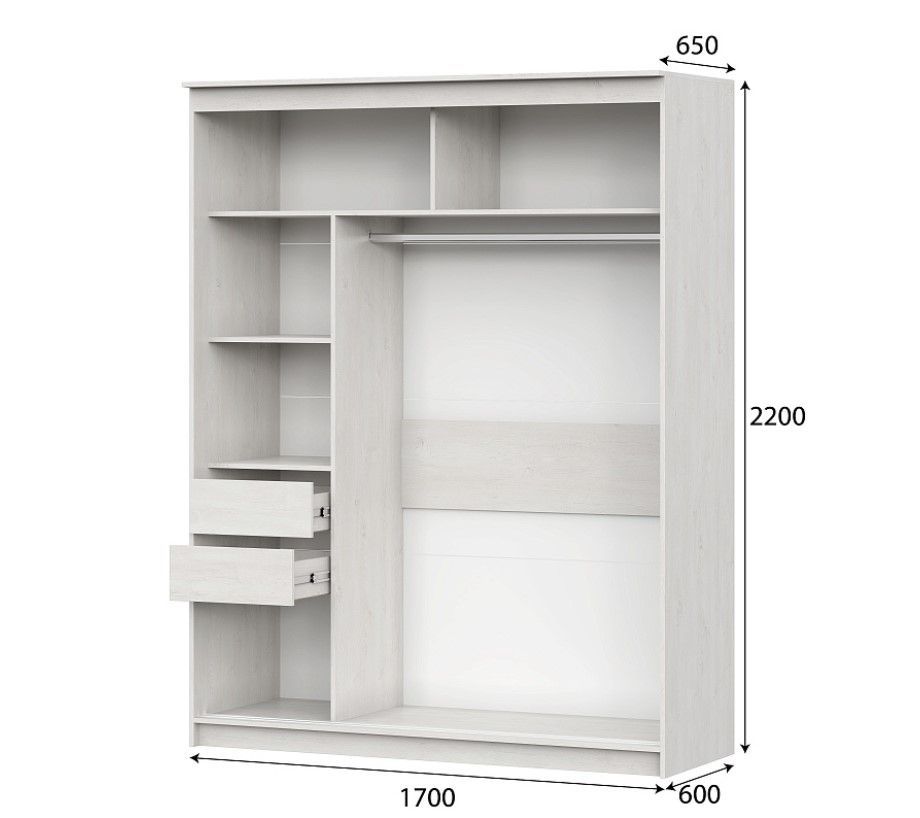 Шкаф-купе МЕБЕЛЬ SV SV-МЕБЕЛЬ Номер-25, 170x60x220 см - купить по ...