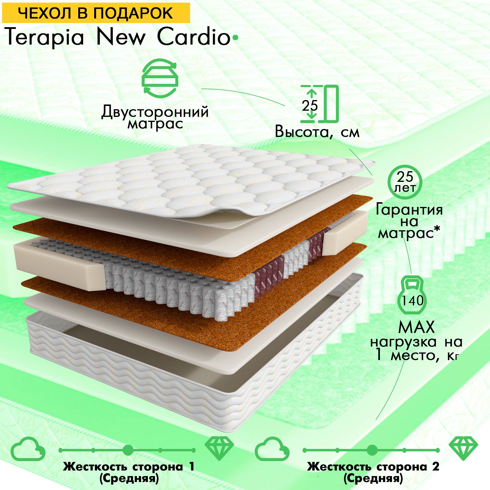 Матрас аскона terapia new cardio 160x200