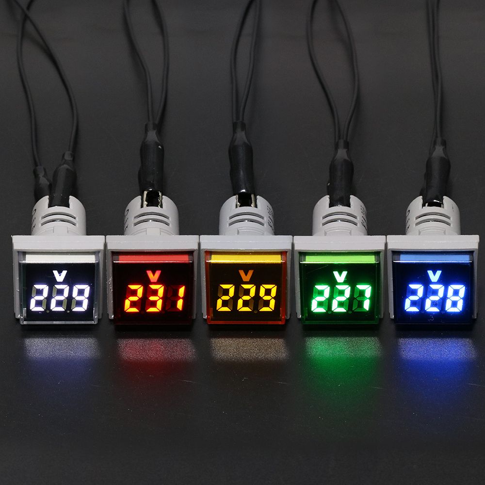 50-500 В 22 мм светодиодный цифровой дисплей Измеритель напряжения ...