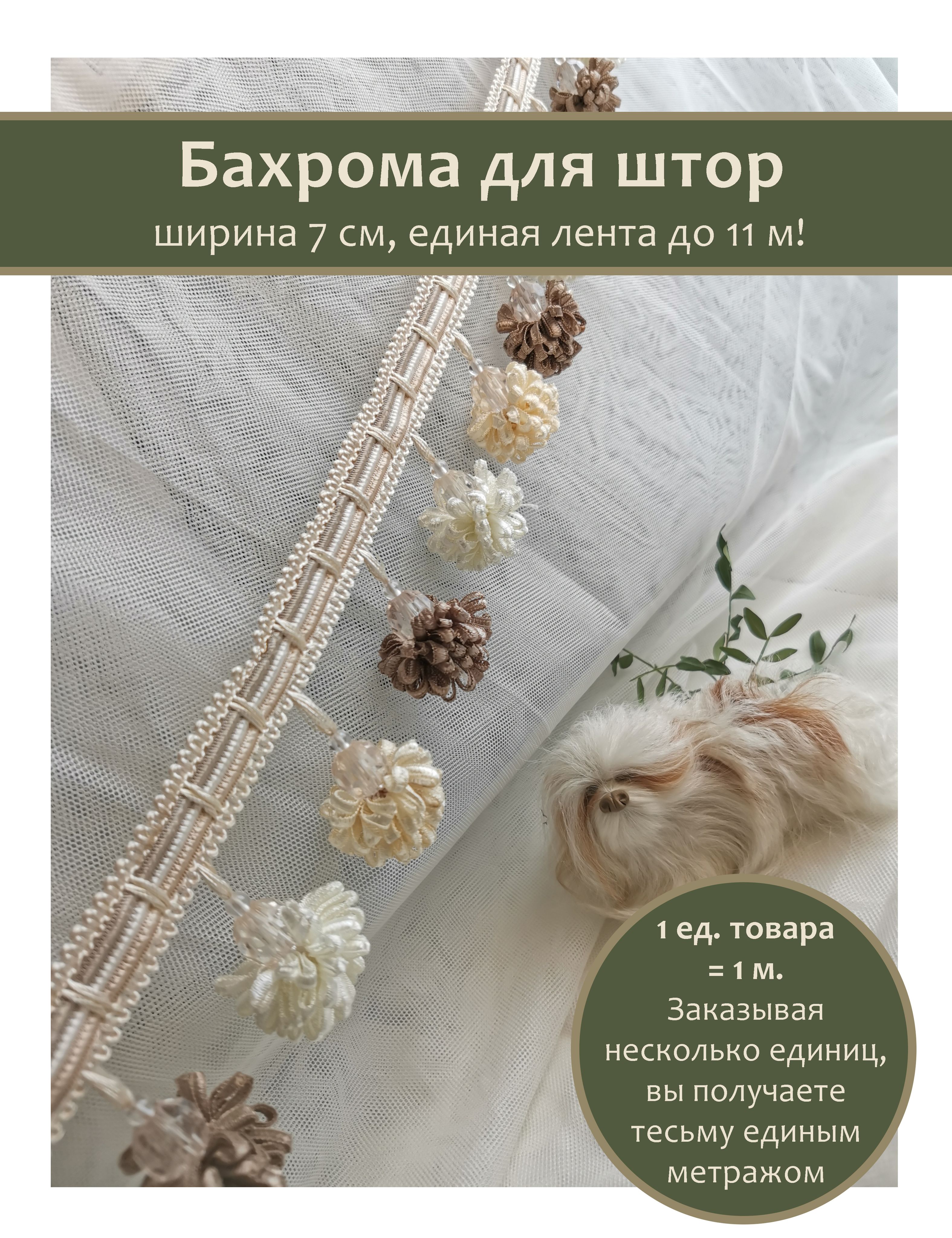 Бахрома для штор на отрез, покрывал/тесьма с помпонами для мебели ...