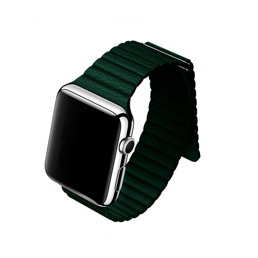 Devia Elegant Leather Loop Apple Watch series 3 4 5 38 40mm Forest Green OZON 238513463