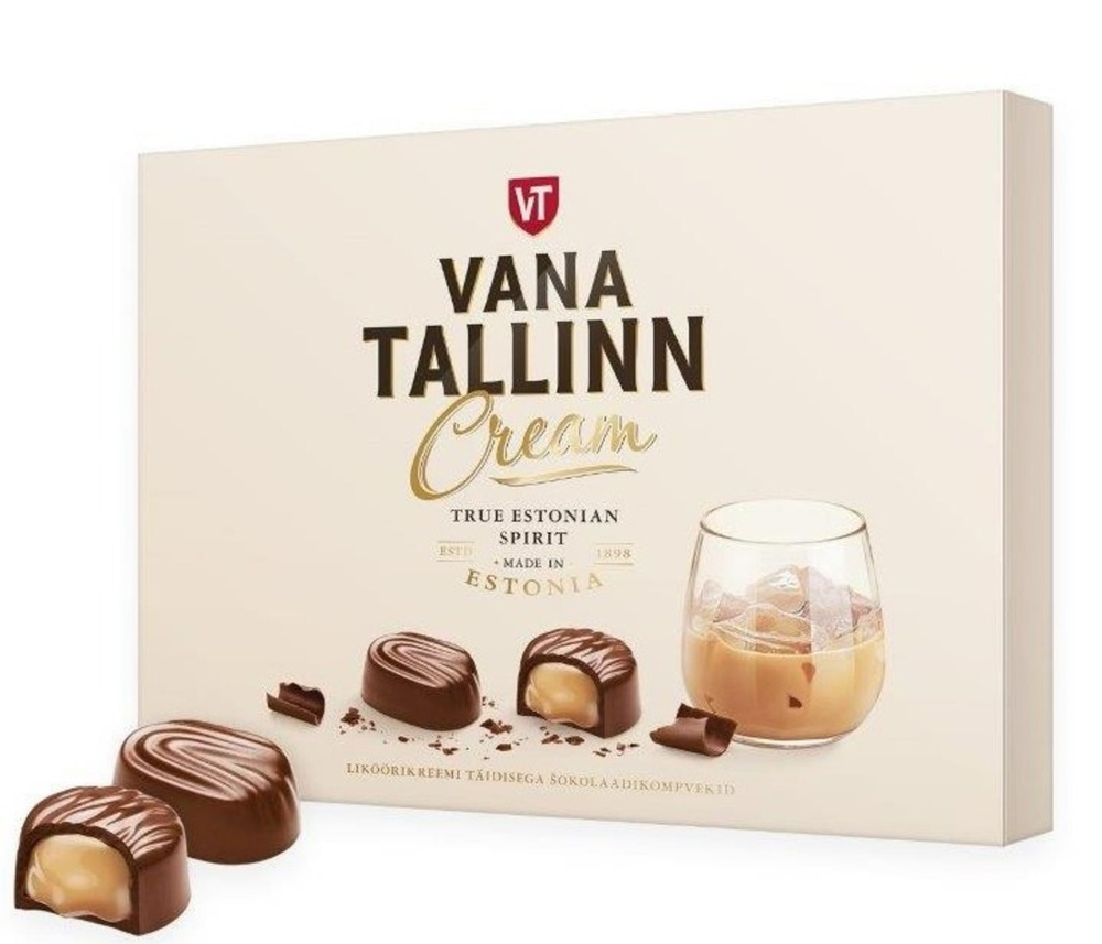 Конфеты Kalev Vana Tallinn Крем шоколадные с начинкой из сливочного ...