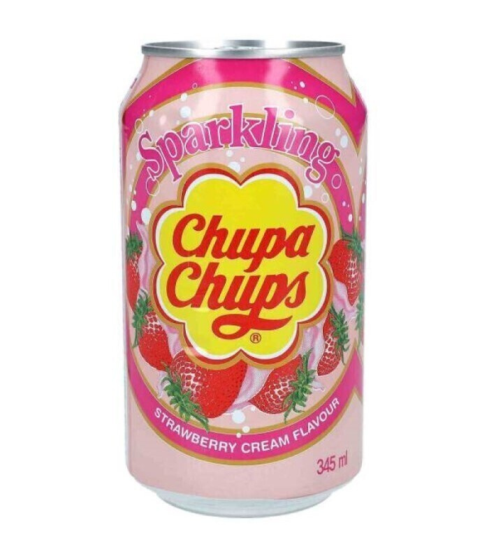 Газированный напиток Chupa Chups Strawberry Cream (Чупа Чупс Клубника ...