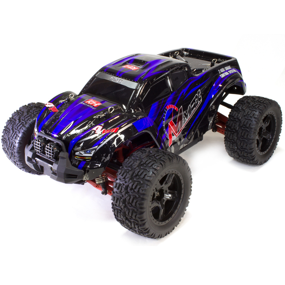 Радиоуправляемый монстр Remo Hobby MMAX PRO UPGRADE 4WD 2.4G 1/10  RTR-RH1031PRO-UPG - Синий / машина на пульте управления по грязи