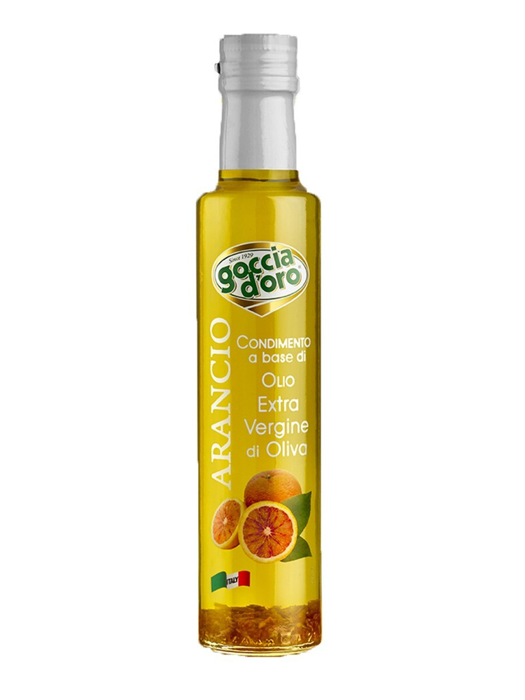 Масло оливковое Extra Virgin с апельсином 250мл Goccia d'oro - купить с ...