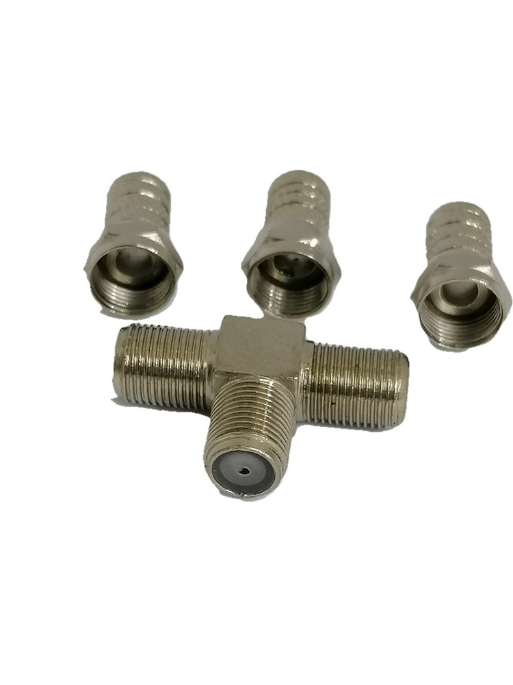 Разветвитель антенного кабеля с F-соединениями 3 гнезда, металлический ...