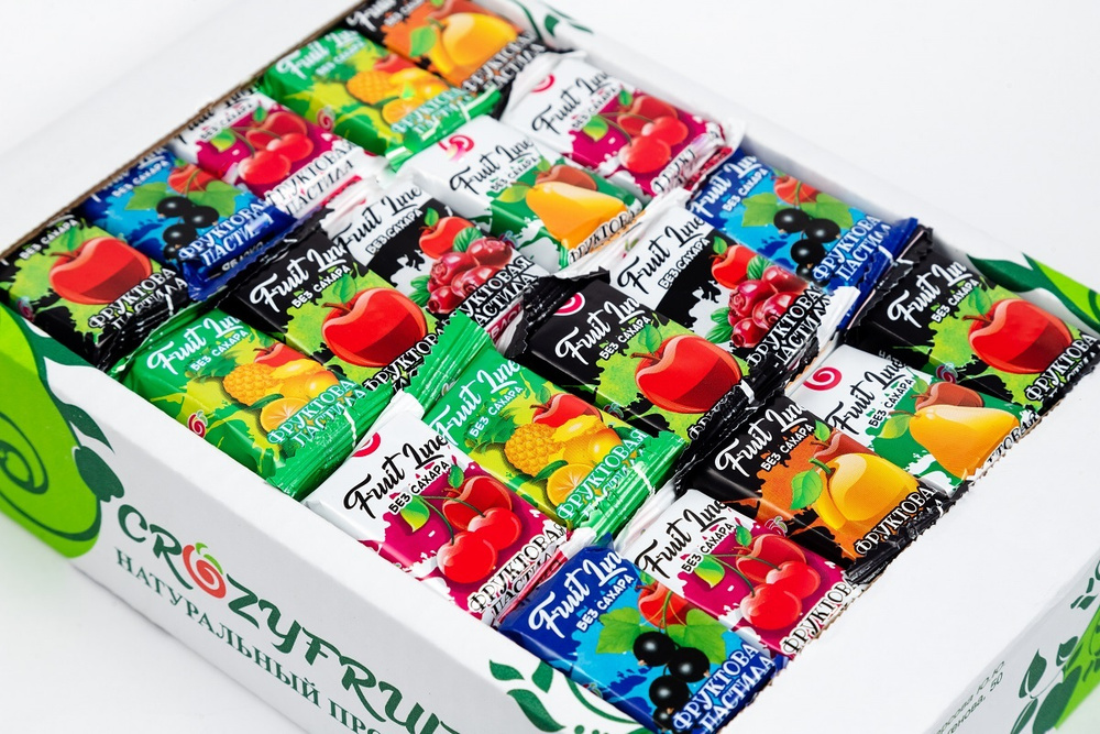 Пастила Постная фруктовая, без сахара, 1000 грамм Fruit Line, (ассорти ...
