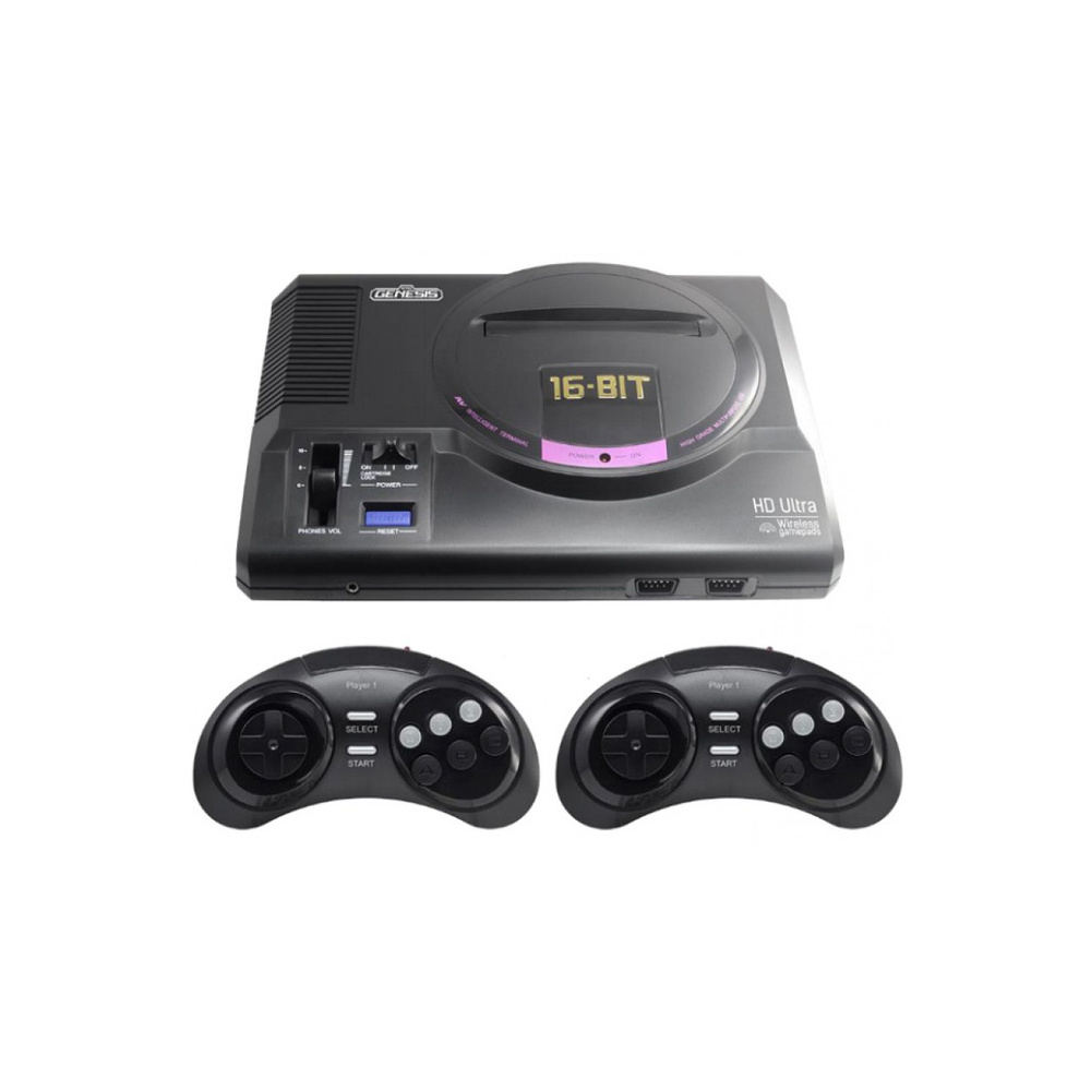 Геймпад Sega Retro Genesis HD Ultra + 150 игр (2 беспроводных 2.4ГГц  джойстика, HDMI кабель) - купить с доставкой по выгодным ценам в  интернет-магазине OZON (248983915)