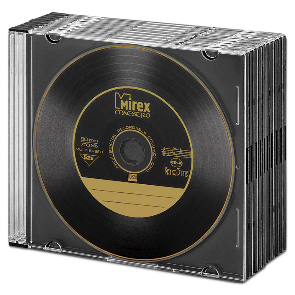 Диск Mirex CD-R 700Mb MAESTRO Vinyl Retro (пластинка), slim box ...