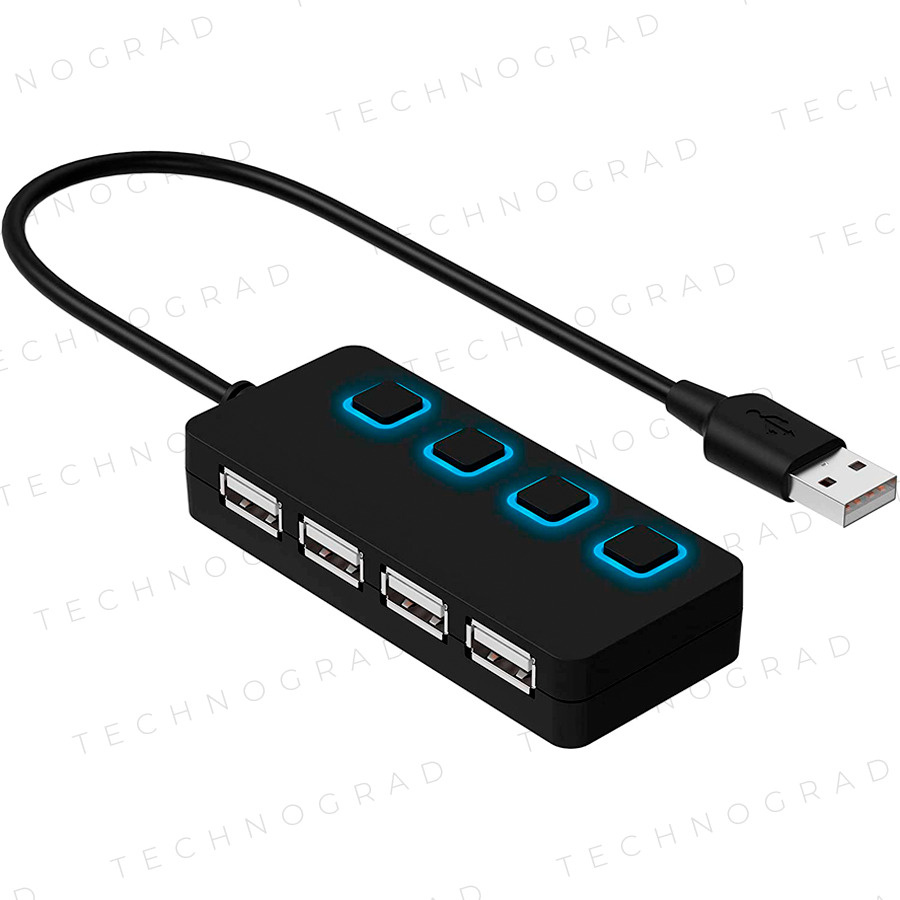 USB HUB. Универсальный USB хаб. Концентратор на 4 порта.  .