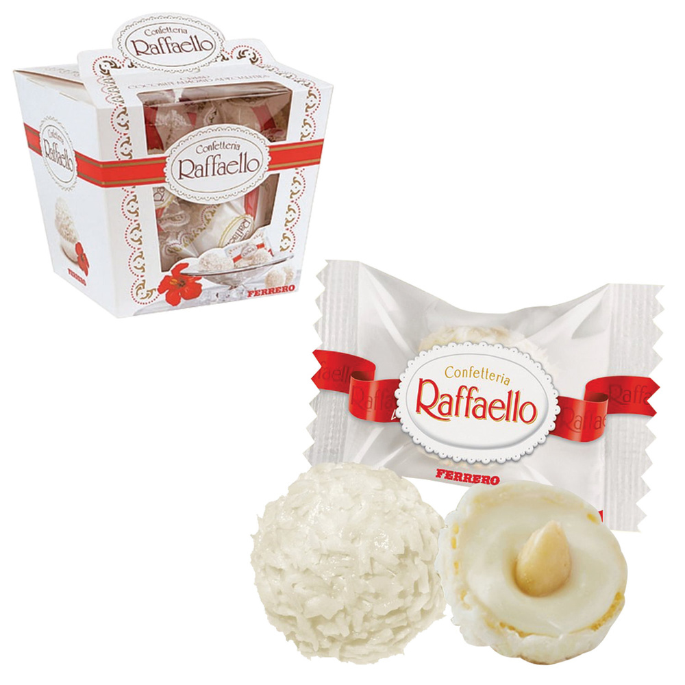 Конфеты RAFFAELLO, с миндальным орехом, 150 г, подарочная упаковка, 77070983. Комплект - 1шт.  #1