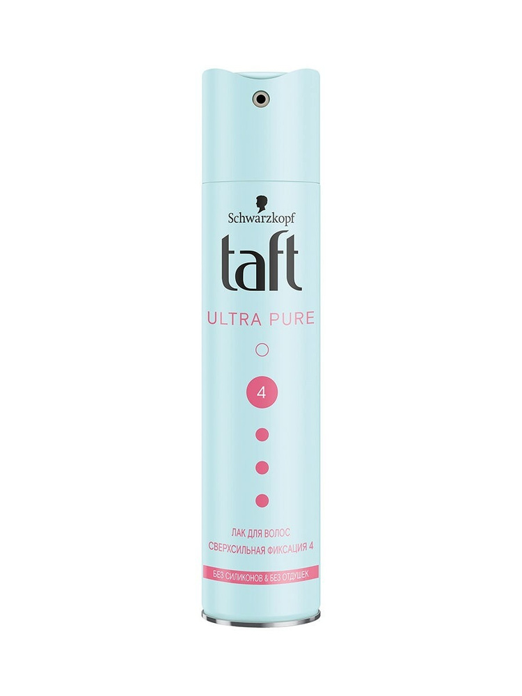 Taft Лак для укладки волос Ultra Pure, без силиконов и отдушек, сверхсильная фиксация 4, 225 мл  #1