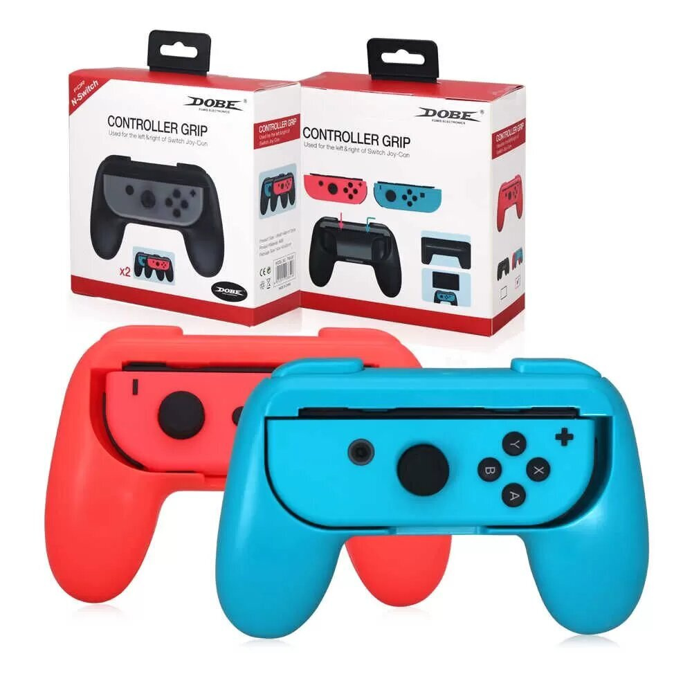 Держатель джойстик для Nintendo Switch Joy-Con 2 штуки, DOBE Controller  Grip TNS-851 - купить по выгодной цене в интернет-магазине OZON (336410180)