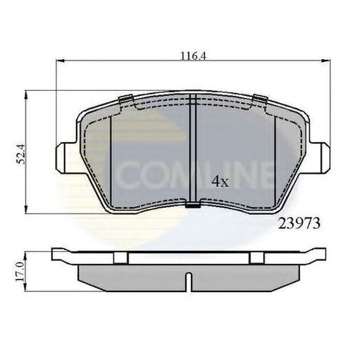 Колодки тормозные Comline CBP0984 для LADA Vesta; Mercedes Citan 415; Nissan Bluebird Sylphy II, Micra #1