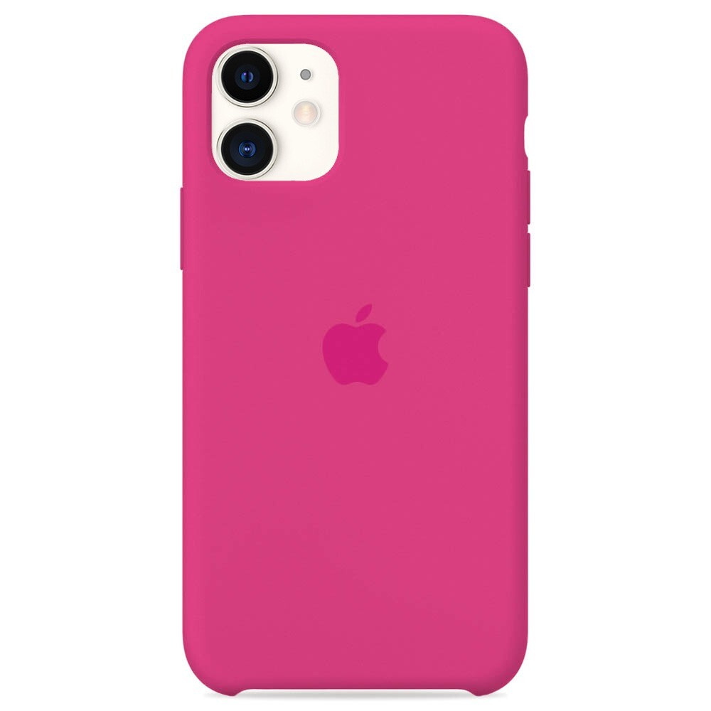 Силиконовый чехол для смартфона Silicone Case на iPhone 11 / Айфон 11 с  логотипом, темная фуксия - купить с доставкой по выгодным ценам в  интернет-магазине OZON (343806409)