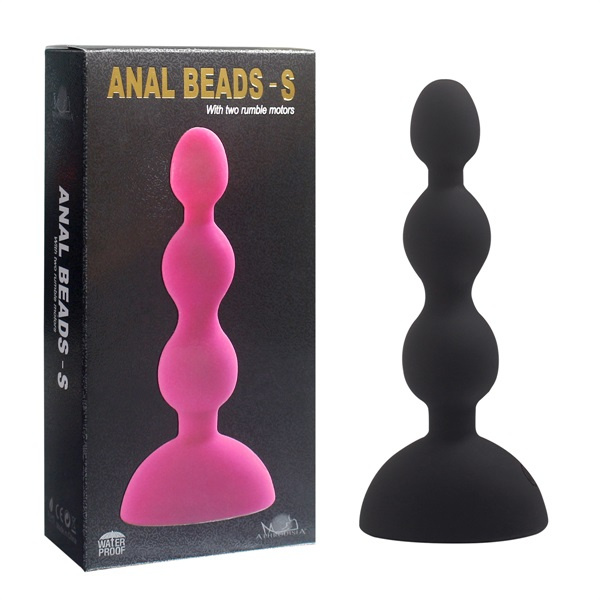 Анальная силиконовая виброёлочка Aphrodiza Anal Beads S с 2-мя моторами - чёрная - 14 см / / Мужской #1