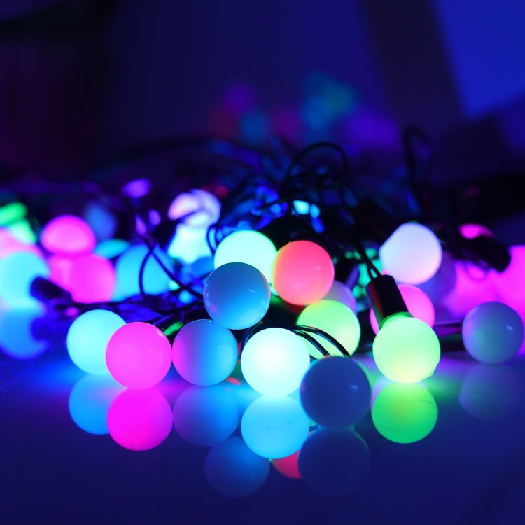 Светодиодная гирлянда нить Жемчужные шарики 10 м - купить по выгодной ...