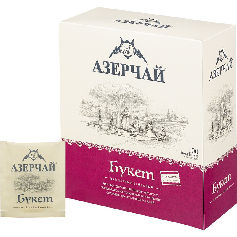 Чай Азерчай Premium Collection Buket черн.байх с кон., 100пакх1, 6гр 414122  #1