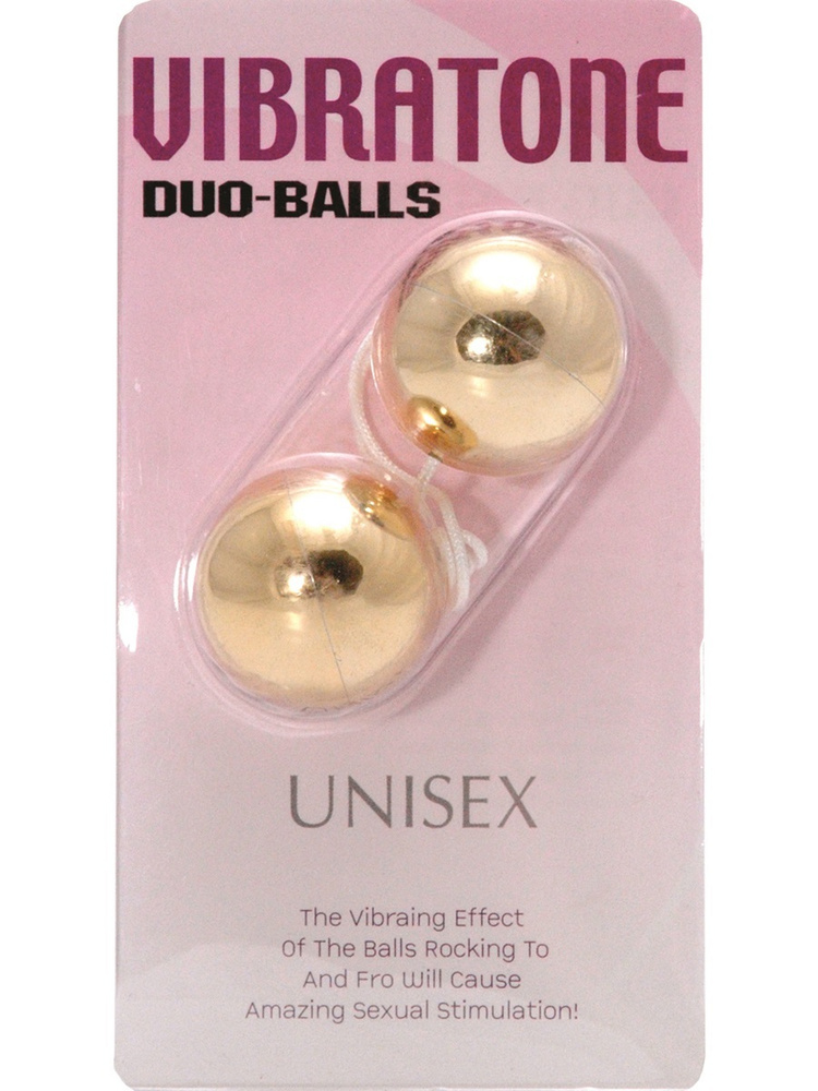 Seven Creations Вагинальные шарики VIBRATONE DUO BALLS GOLD BLISTERCARD, золотой, 35 мм  #1