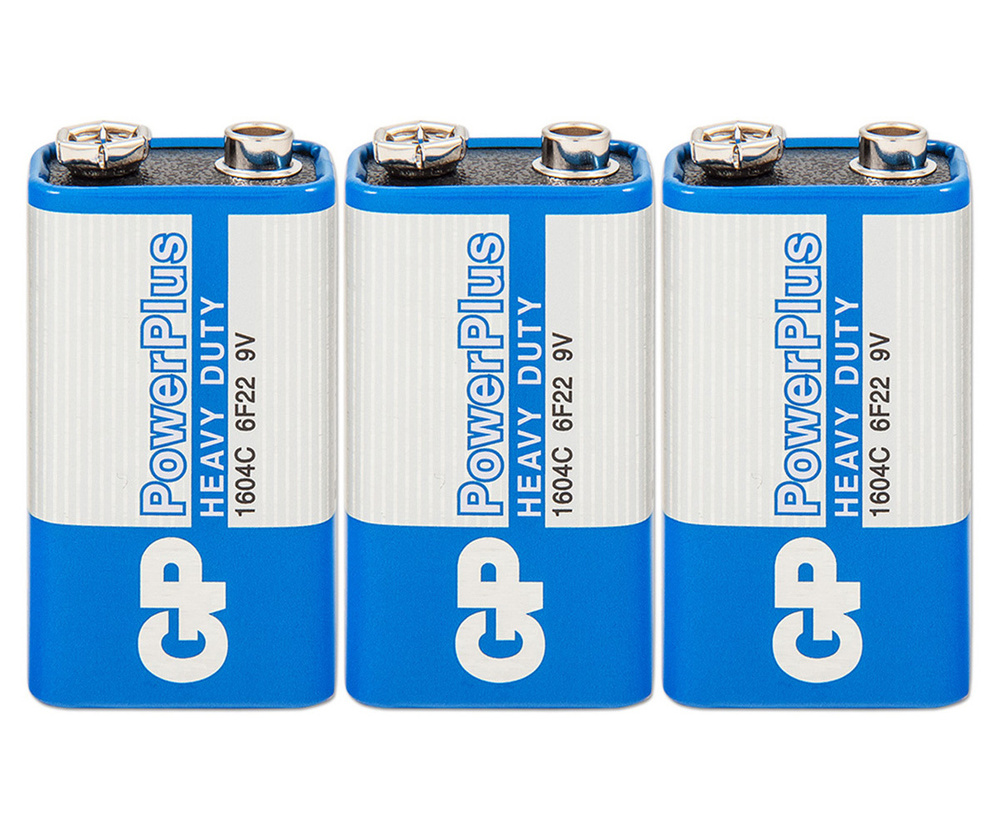 Батарейка солевая Krona 9V 6F22 (6R61) GP "Power Plus", 3 шт. - купить ...