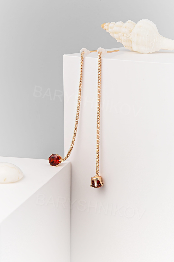 Серьги протяжки Baryshnikov продевки с камнем бижутерия - купить с ...