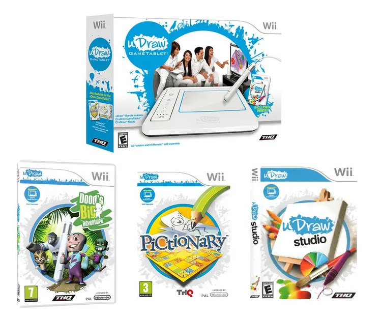 uDraw uStudio Pictionary Doods Big Adventure Nintendo Wii