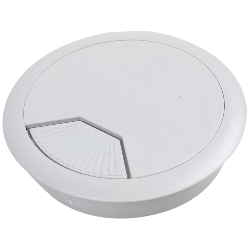 80-миллиметровый пластиковый настольный кабель с крышкой для кабелей ...