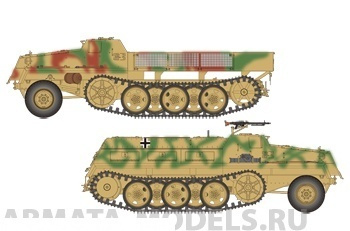 Сборная модель Bronco Models CB35214 German sWS Supply Ammo Vehicle & Armored Cargo Version(2 in 1) Масштаб #1