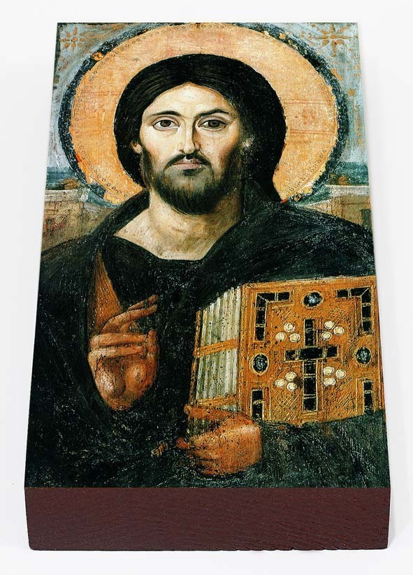 Спас Синайский или Христос Пантократор, VI в, икона на доске 7*13 см ...