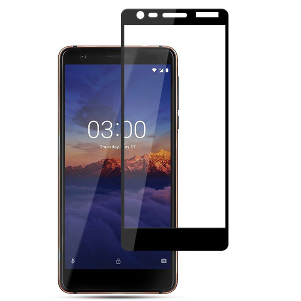 Защитное противоударное стекло для Nokia 3.1 закаленное / полноэкранное -  купить с доставкой по выгодным ценам в интернет-магазине OZON (353449565)