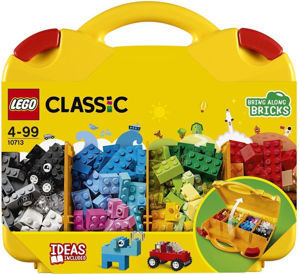 Конструктор LEGO Classic Чемоданчик для творчества и конструирования, 213 деталей, возраст от 4+, 410713 #1