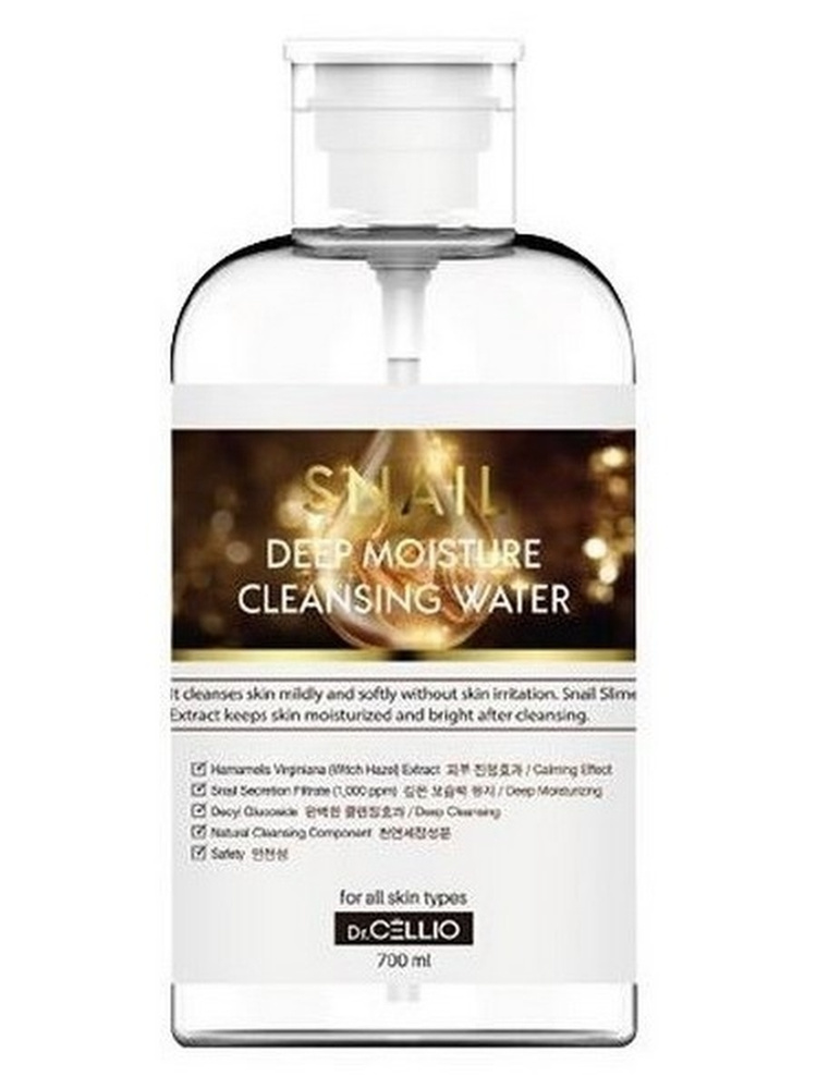 Dr.CELLIO, Очищающая вода SNAIL DEEP MOISTURE CLEANSING WATER, 700мл #1