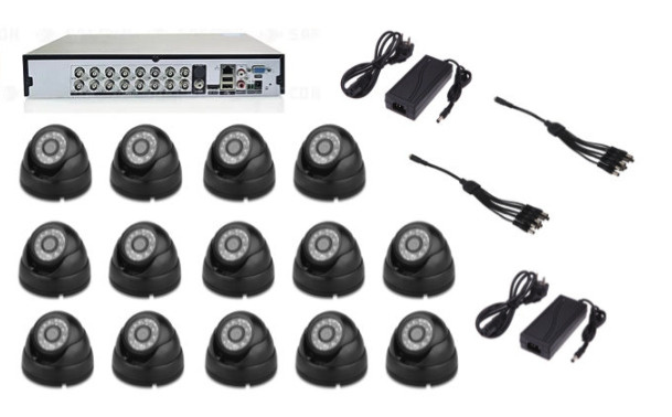 Готовый AHD комплект видеонаблюдения на 14 внутренних камер 5мП c ИК подсветкой до 20м  #1