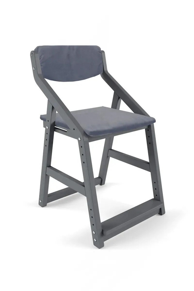 Стул растущий Робин Wood (Вуд) с подушками (38 Попугаев), цвет: Серый, Cерый чехол #1