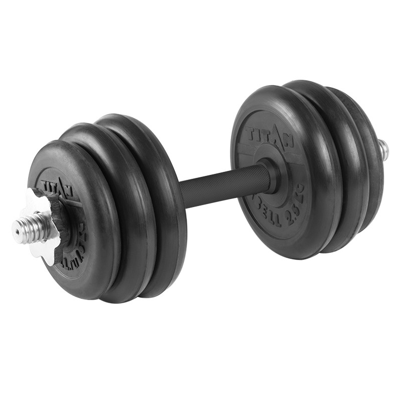 Гантель разборная 15 кг TITAN Barbell - d26, Комплектация №2 с обрезиненной ручкой  #1