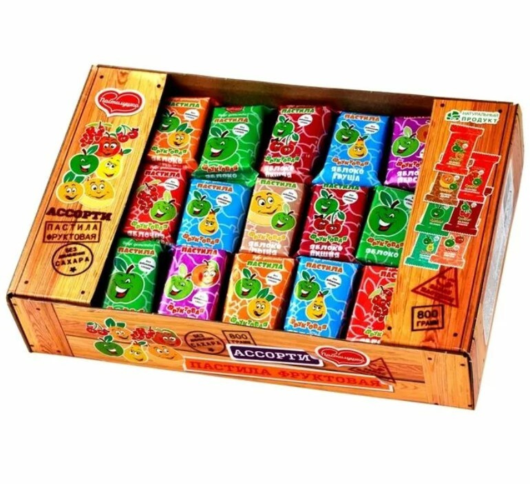 Пастилушка / Натуральная пастила без сахара, ассорти 2 кг (усиленная ...