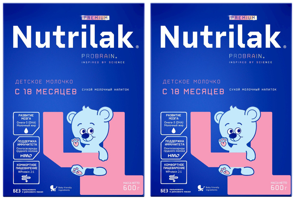 Молочная смесь Nutrilak Premium 4, с 18 месяцев, c олигосахаридами, для ...