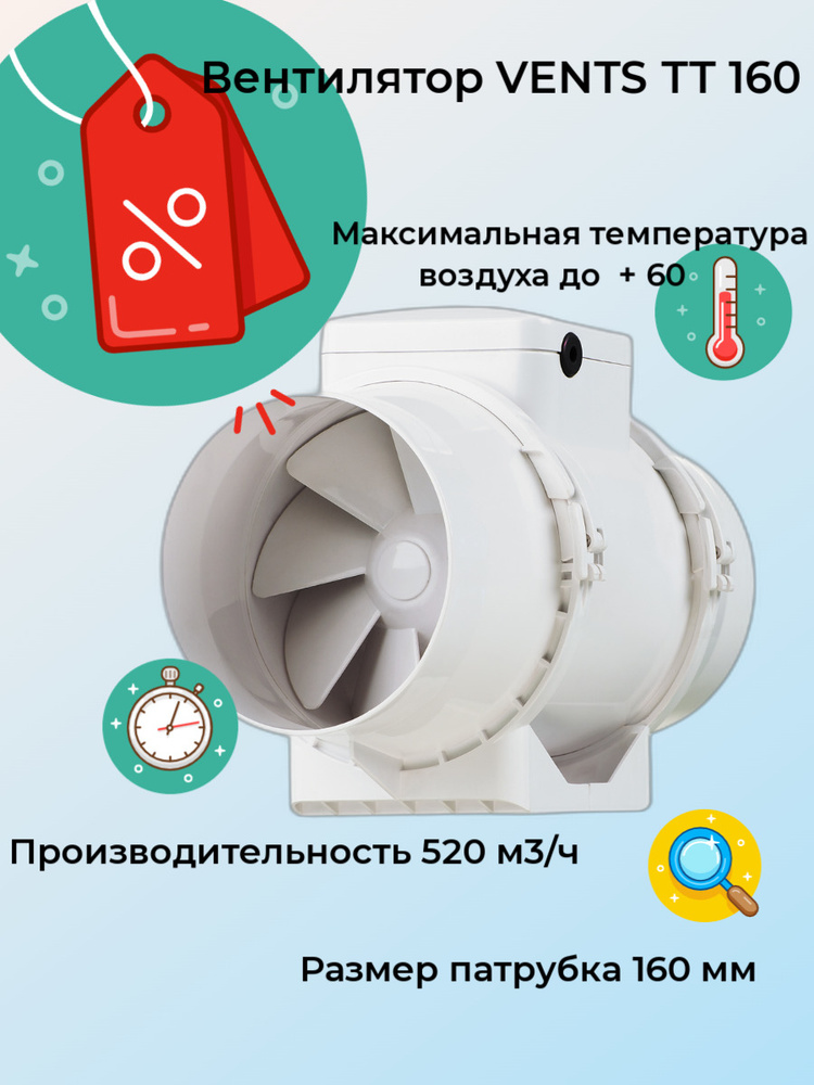 Вентилятор VENTS ТТ 160 - купить по выгодной цене в интернет-магазине ...
