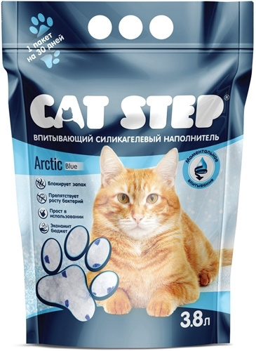 Cat Step Наполнитель силикагелевый Arctic Blue 3,8лX1,67кг #1