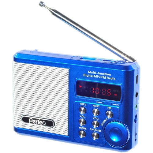 Радиоприемник Perfeo Sound Ranger PF-SV922, usb, microSD, УКВ, FM, цифровой - синий  #1
